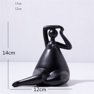 Statuetta Decorativa Nordica <span class=keywords><strong>di</strong></span> Donna Formosa, Scultura Artistica in Ceramica, Accessorio per Arredamento Casa e Soggiorno R4576 - Product Image 6