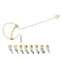 Panvotech Portable Mini filaire simple oreille scène visage Beige casque micro Microphone pour culte pasteur prédication