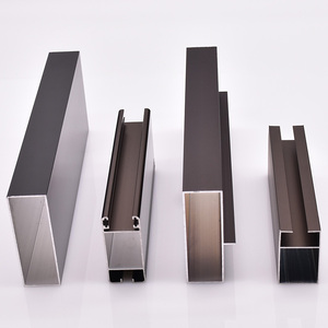 Nhà máy ban đầu của nhà sản xuất Anodized gỗ hạt nhôm đùn hồ sơ sơn tĩnh điện cho cửa sổ và cửa ra vào - Product Image 4