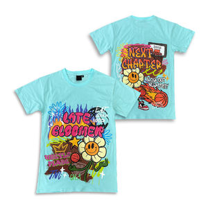 เสื้อยืดผ้าฝ้ายและกางเกงขาสั้นพิมพ์ลายชุดกีฬาแบบออกแบบได้ตามต้องการ - Product Image 2