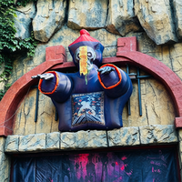 Talisman gonflable géant personnalisé motif vague chinois, résistant à l'eau et au soleil, pour entrée de parc à thème ou maison hantée