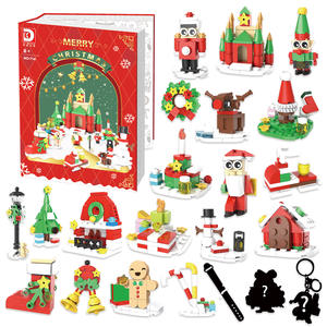 DEKE 714 livre de noël boîte aveugle trou <span class=keywords><strong>Puzzle</strong></span> congelé thème enfants éducatif particule assemblage bloc de construction - Product Image 1