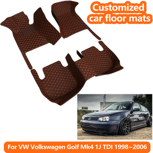 Alfombrilla de coche personalizada para volante a la izquierda, impermeable, duradera, para VW Volkswagen <span class=keywords><strong>Golf</strong></span> Mk4 1J TDI <span class=keywords><strong>1998</strong></span>~2006 - Product Image 2