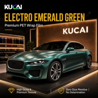 Film de protection automobile KUCAI Premium Air Release Electro Emerald Green 1.52*17m, rouleau de film vinyle pour décoration automobile