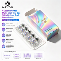 Boîte personnalisée imprimée multi-compartiments avec séparateur et insert en mousse pour 5, 10, 20, 30 flacons – Pack de recherche en laboratoire