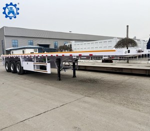 รถพ่วงพื้นเรียบสำหรับขนส่งตู้คอนเทนเนอร์ขนาด 40 ฟุต 3 เพลา ขายตรงจากโรงงาน - Product Image 2