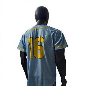 Camiseta de Béisbol Real Brothers para Hombre, Manga Corta, Sólida, Transpirable, de Secado Rápido, Talla Grande, Poliéster, Cierre de Botones, Personalizable para Equipo - Product Image 6