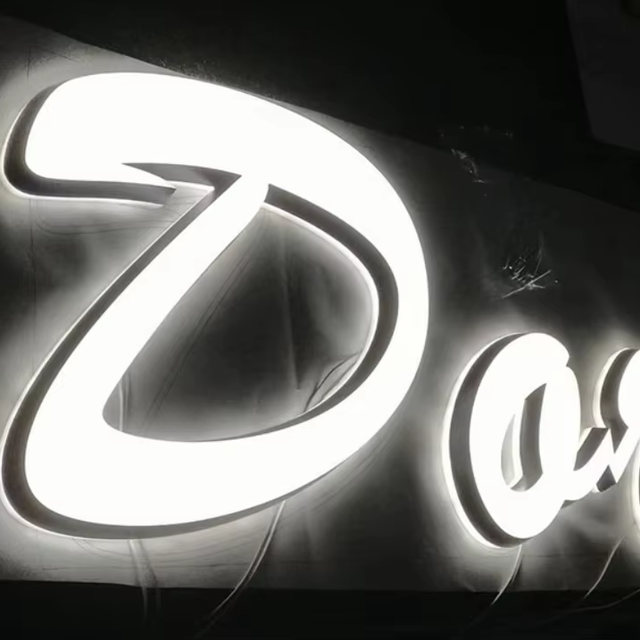 Custom 3D Backlit LED Channel Letters Elegant Illuminated Signage for Brand Identity & Interior Decor