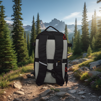 Sac à dos de voyage avec poignée de transport et bandoulière rembourrée