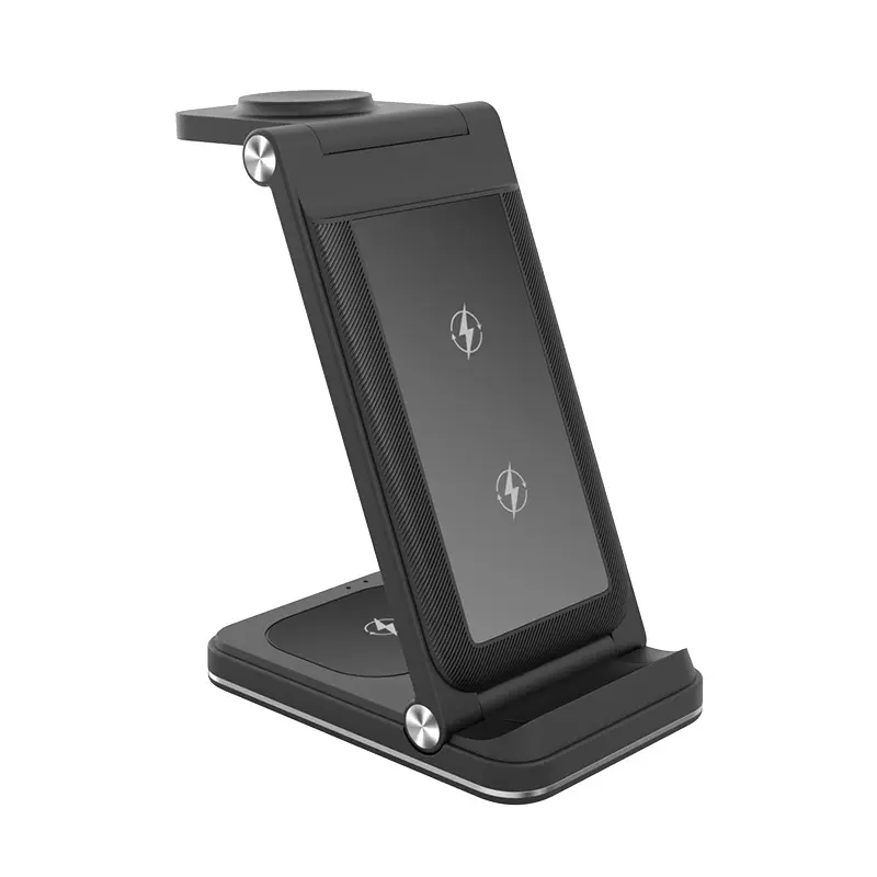 Folding 15W Fast 3 in 1 With Custom Logo Charging Station For Mobile Phones Charge Cellphone Stand For iPhone Earbuds Watch