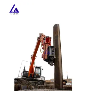 Excavator Type Pile Hammer ZX160 Excavator With Side Grip Pile Driver Vibro Hammer For Piling