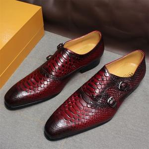 Nuevos Zapatos Oxford de Hombre, Transpirables, de Piel Genuina, con Punta Cuadrada, Detalle Repujado, Antideslizantes e Impermeables para Otoño, los Más Vendidos - Product Image 2