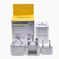Adaptateur de prise de voyage international, ensemble de 3 pièces, idéal pour les téléphones portables, les chargeurs de batterie, les ordinateurs portables, pour fonctionner dans la plupart des pays