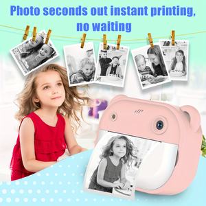 Mavi/Pembe Çok İşlevli Mini Kamera Anında Baskı, Mini Kamera Anında Baskı Ücretsiz Kamera 2 Yaprak Baskı Kağıdı ve Kordon - Product Image 4