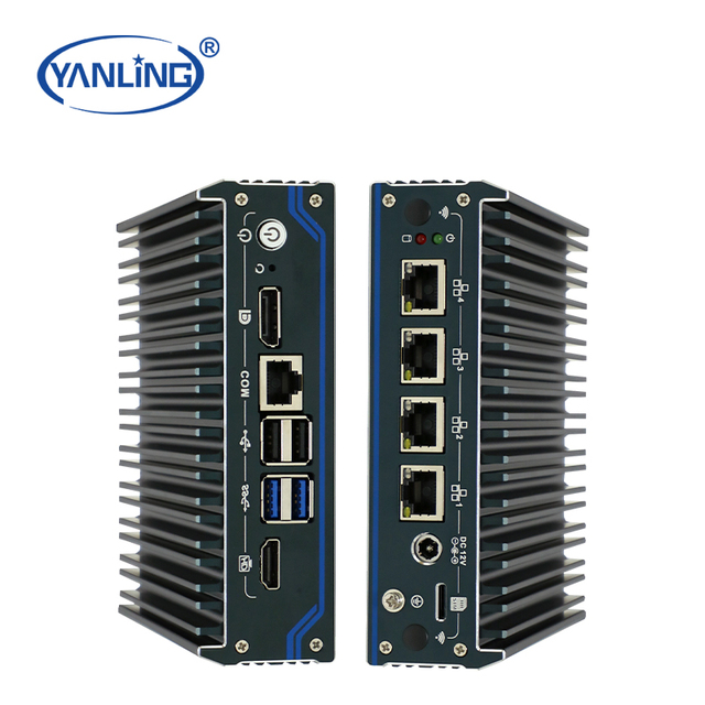 12th Gen J6412 Mini PC VESA Mount Network Security Firewall Appliance PfSense Router With 4 LAN