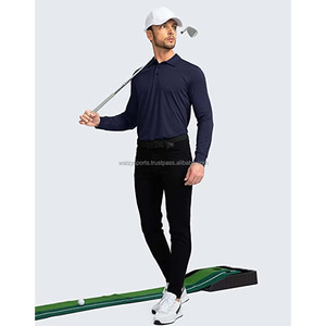 เสื้อโปโลแขนยาวสำหรับผู้ชายเสื้อกอล์ฟมีลายพิมพ์ - Product Image 6