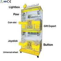 Mini jeux d'arcade japonais à pièces pour 4 joueurs, jouet, grue, poupée, machine à griffes en peluche, mini distributeur automatique de griffes de bonbons