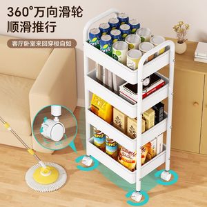 Storage Cart 3 Tier Metal Rolling Shelf With Wheels For Kitchen Bedroom Bathroom Organization - Product Image 4
