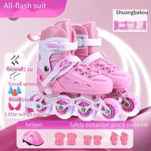 Nuovi <span class=keywords><strong>pattini</strong></span> a rotelle leggeri per bambini all'aperto con ruote in PU lampeggianti <span class=keywords><strong>pattini</strong></span> in linea regolabili per bambini e ragazzi - Product Image 4
