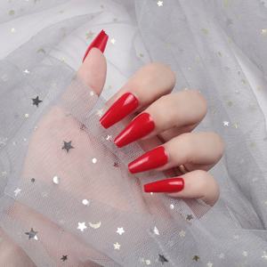 <span class=keywords><strong>Faux</strong></span>-<span class=keywords><strong>ongles</strong></span> en forme de cercueil et de ballet, accessoires pour femmes, longueur moyenne, brillants, ballerine, <span class=keywords><strong>2021</strong></span> de prix bas, à pression, design - Product Image 2