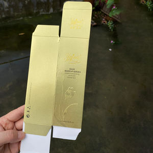 Cajas de <span class=keywords><strong>papel</strong></span> de embalaje de limpiador facial reciclable respetuoso con el medio ambiente, logotipo personalizado en relieve de flores - Product Image 3