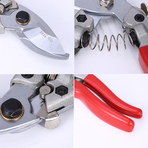 Moonracer Pruning Shears V8 Curved Bypass 20-30 Mm Red Handle Garden Tool - Product Image 3