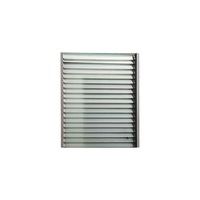 Fenêtre à persiennes en verre, persienne en verre à cadre en aluminium réglable pour façade de bâtiment et ventilation