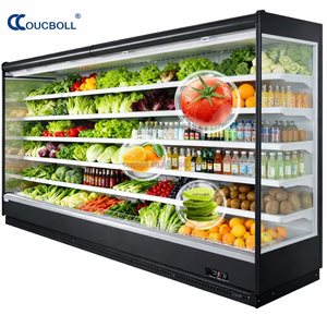 Refrigerador Vertical Multideck Abierto para <span class=keywords><strong>Supermercados</strong></span>, Enfriador de Exhibición para Vegetales - Product Image 1