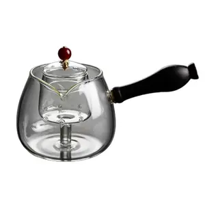 Théière à café en verre résistant à la chaleur, ensemble de 3 pièces, style japonais, théière filtre