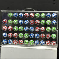 Boîte à 50 balles en acrylique, boîte à balles portable, support de tennis de table, boîte de rangement pour balles de loterie avec poignée