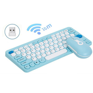 2.4G silents nhấp chuột Macaron <span class=keywords><strong>mini</strong></span> nhỏ gọn giao diện USB Bàn phím không dây chuột thiết lập phổ quát cho máy tính để bàn máy tính xách tay-Sản phẩm mới - Product Image 2