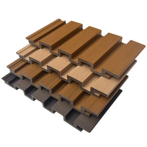 Panneaux muraux YIGE WPC Great Wall imperméables et ignifuges à motif géométrique moderne pour cour extérieure, grille de clôture co-extrudée - Product Image 6