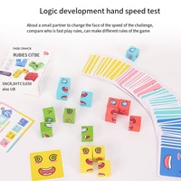 Jeu de construction familial personnalisé en bois, blocs magiques à faces changeantes, vente chaude