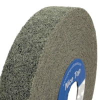 Disque abrasif convoluted Nice Top Non Tissé EXL 7S FIN 6x1x1" pour débavurage, polissage et finition de l'acier inoxydable et du titane