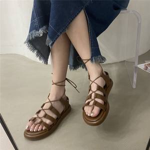 Sandalias de verano de una sola tira de seda satinada, sandalias de tacón alto estilo europeo, elegantes y modernas sandalias de tacón grueso para mujer - Product Image 6