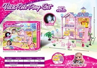 Zhiqu Toys Princess Dream Mansion Playhouse Set DIY Puzzle Lumineux Modèle En Plastique Transfrontalier pour Enfants