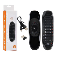 Souris volante Epro Factory russe C120 avec capteur gyroscopique, clavier QWERTY sans fil rechargeable 2,4 GHz pour Android TV Box en promotion