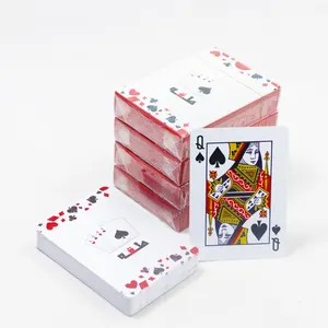 Печатные высококачественные 100% ПВХ, покерные карты, Заводская печать, водонепроницаемая пластиковая коробка для игральных карт с термоусадочной пленкой