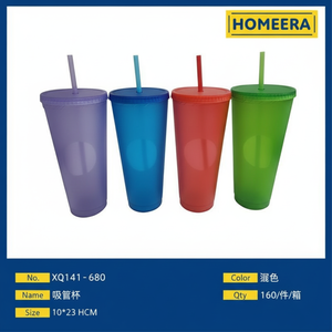 Tazza multicolore ecologica all'ingrosso della bevanda della paglia 10x228CM per le feste e gli eventi - Product Image 1