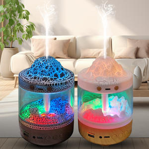 Humidificador de Aire con Luces de Colores, Efecto Volcán de Lava, Difusor de Aceites Esenciales para Aromaterapia, Control Remoto, Anillo de Humo con Efecto Medusa y Llama - Product Image 3