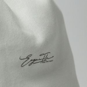 High Quality Custom Logo Printed Twill Cotton Gift Cosmetic Packaging Pouch White Cotton Drawstring Bags - Product Image 5