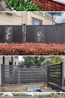 Barrière à lamelles en aluminium thermolaqué antirouille |   Clôture de jardin moderne en lattes pour la protection de la vie privée |   Utilisation sur chantier de construction |   Direct