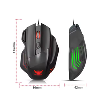 E-sports Game ayam 7 tombol, Mouse mekanis Umum Notebook komputer Desktop cahaya pernapasan warna-warni