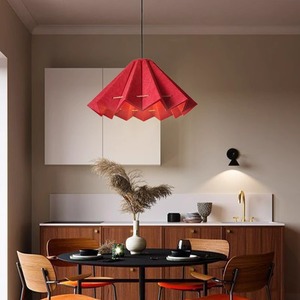 Moderne Pendentif Chambre Personnalité Art Nordique Restaurant Amp Linéaire Pendentif Lampe Led Décor Lustres Abat-Jour Feutre Lampe - Product Image 6