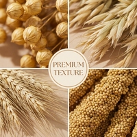 Campuran Pakan Hewan Peliharaan dari Bunga Kering Alami Ramah Lingkungan Tanpa Bahan Tambahan Millet Oat Barley Gandum Pampas Bunny Tail Hamster Hewan Kecil