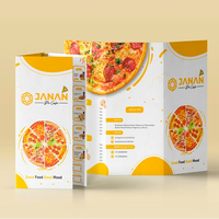 Menu de plats à emporter personnalisé, dépliant imprimé, brochure tri-pliante, impression publicitaire, menus à emporter pour restaurant