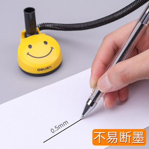 Deli Smiling Face Pen 0.5mm Black Ink <b>Portable</b> <b>Desk</b> Pen for Office Use - Product Image 2