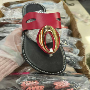 Estate <span class=keywords><strong>donna</strong></span> sandali bassi all'ingrosso traspirante vera pelle fodera pantofole per la spiaggia per l'autunno e l'inverno - Product Image 1