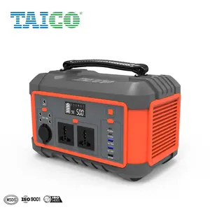 Source d'alimentation de secours pour générateur d'urgence portable 500W avec station d'alimentation portable LCD