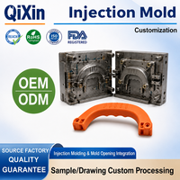 Poignée de transport pour boîte à outils, moulée en forme d'arche avec découpes ergonomiques pour les doigts, service de moulage par injection d'accessoires d'outils personnalisés en PP+GF20